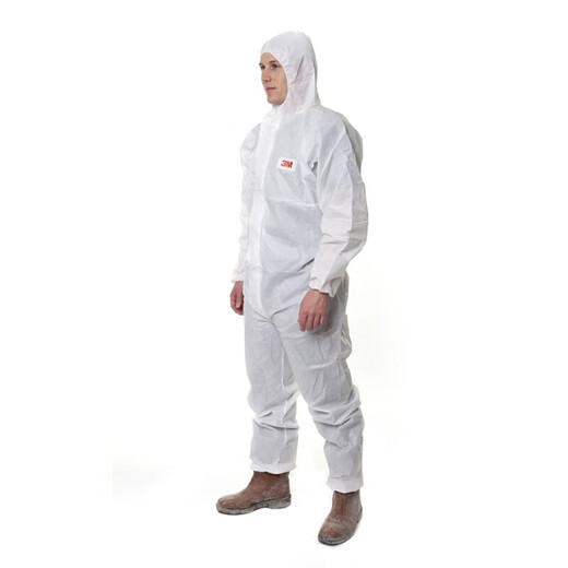 3M 4515 protective clothing white hooded one-piece dust-proof spray painting work anti-particle industrial comfortable breathable work clothes isolation clothing white white L