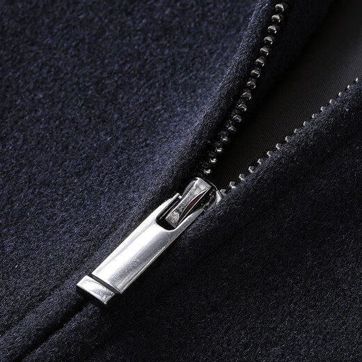 Hongdu Winter Thick Wool Men's Jacket Plus Velvet Thickened Dad's Clothing Middle-aged and Elderly Revised Business Men's Jacket Navy Blue (Black) JK6803 Regular Style XL (180/96A)