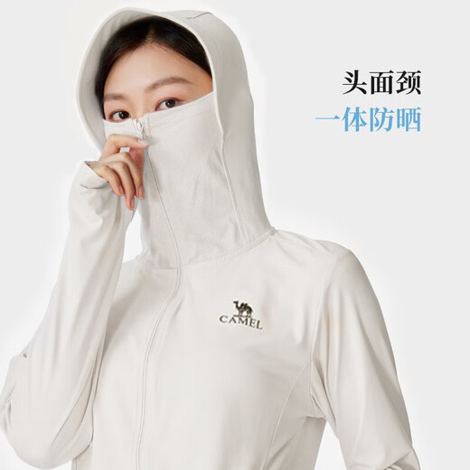 Camel (CAMEL) original yarn ice-sensing quick-drying breathable eva hat brim women's sun protection clothes 724BZ0L0004 uncensored white S