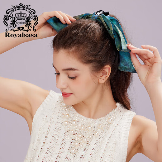 Royal sasa royal sasa hair accessories high-end oversized bow hairpin ink smudged splicing back head hair accessories hair grab clip