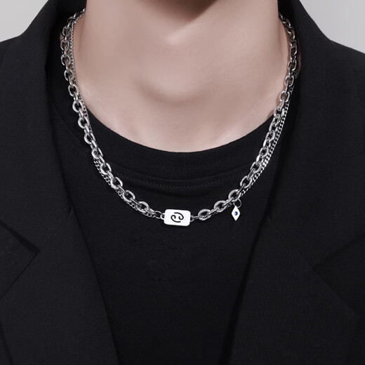 BJYL Twelve Constellation Necklace Men's Trendy Versatile High-end Boys' Clavicle Chain Niche Fashion Accessories Trendy Brand Pendant Order Remarks Constellation