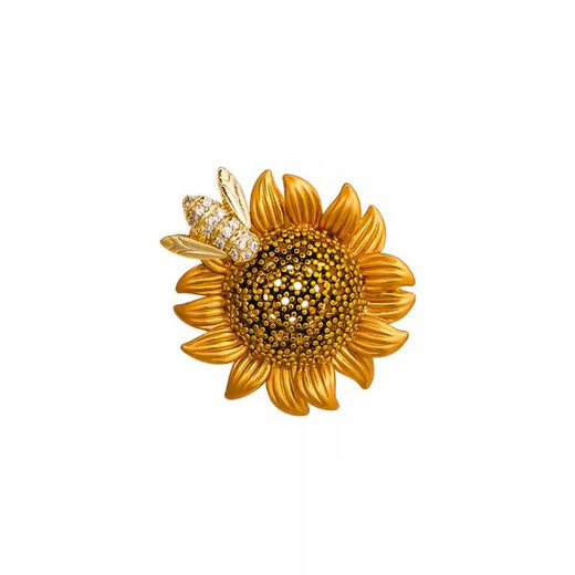 Marco Bizzarri high-end brooch for women, sunflower bee brooch, luxury and exquisite corsage for men, anti-exposure buckle pin for women in summer, Valentine's Day gift for girlfriend, wife's birthday gift
