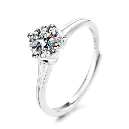 EothPT950 Platinum Moissanite Diamond Ring Girls Platinum Request Marriage 520 Valentine's Day Birthday Gift for Girlfriend PT950 Platinum Moissanite Ring + Certificate