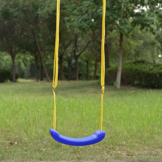 Swing, outdoor swing, indoor children's outdoor large curved board swing, enlarged and thickened, easy-to-carry swing board for adults, green swing (with rope)