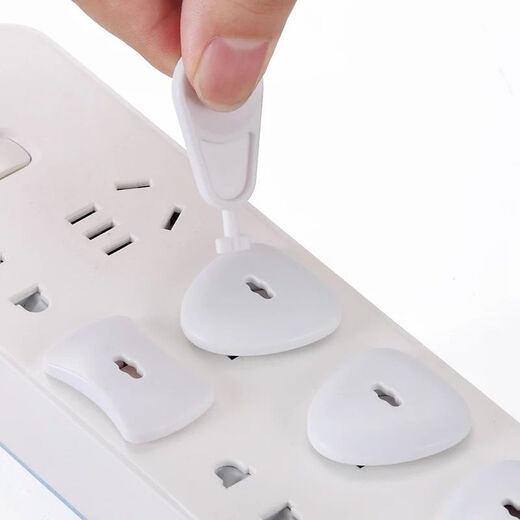 Children's socket protective cover, baby's anti-electric shock protector, baby's anti-electric plug, insulated power switch, safety plug, plug, anti-child wiring board, safety lock seal cover, row plug, handle socket protective cover, 10 pieces (2 holes 5 pcs + 3 holes 5 pcs)