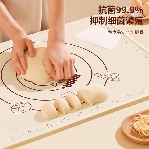 MEIJINJIA silicone kneading mat food-grade small 40*50cm rolling mat and dough mat thickened dumpling mat baking chopping board