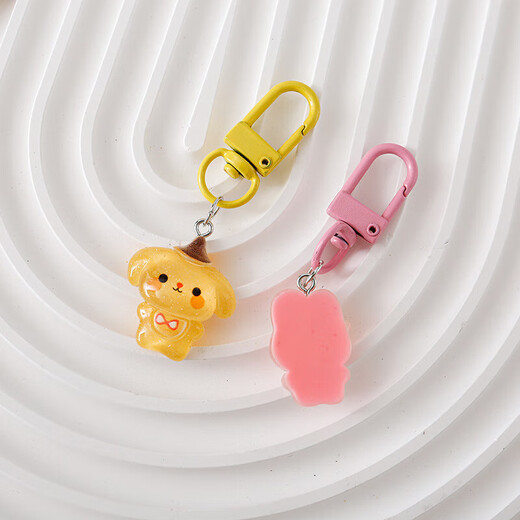 High-value cute cartoon keychain exquisite girls' bag accessories pendant elementary school gift hanging small gift [Transparent Sanrio] 1 package (random)