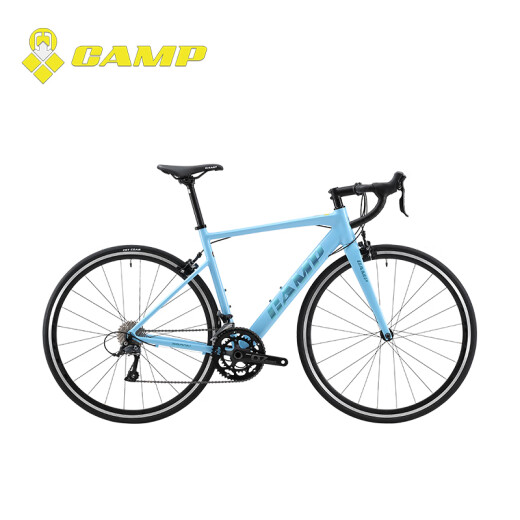 坎普（CAMP）RADON 公路车铝合金顺泰18变速单车圈刹运动赛车碳纤维前叉自行车 白银色 18速 460码
