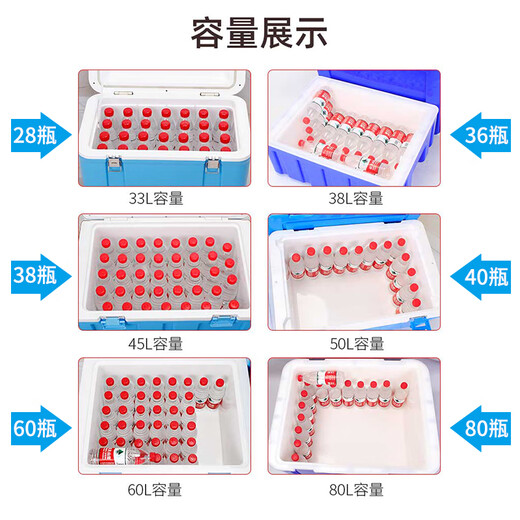 Warm Ice Bear 60L 80L takeaway food delivery insulated box for outdoor stalls 33L-45L food grade liner plastic foam preservation box 60L blue flip model