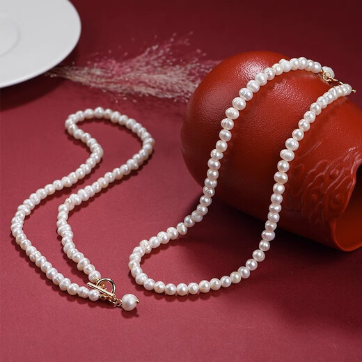 Xiaose Freshwater Pearl Clavicle Chain Birthday Gift Women's French Light Luxury Necklace Advanced 2025 New Niche Design L1734 Necklace