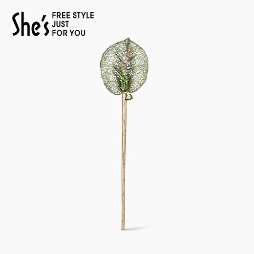 She s Akiko Rousseau holiday original bright craft crystal hairpin new high-end hair accessories hairpin birthday gift for women green D0