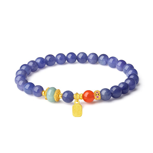 Tanzanite bracelet for pretty girls, emerald fuguafu brand bracelet, national trend, new Chinese style lavender purple multi-beaded hand jewelry, tanzanite bracelet