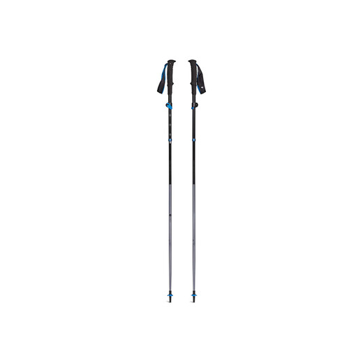 Black Diamond hiking pole Distance FLZ long-distance hiking stable support lightweight outdoor hiking pole gray blue 95-110CM