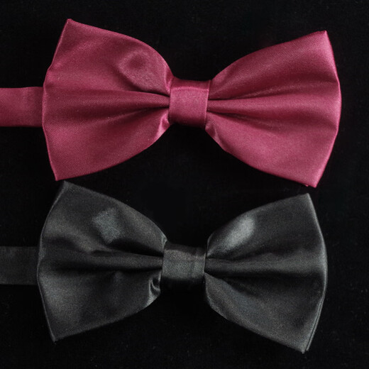 SHANGGE bow tie wedding groom best man bow solid color collar flower wine red bow suit shirt dress bow tie fresh maroon