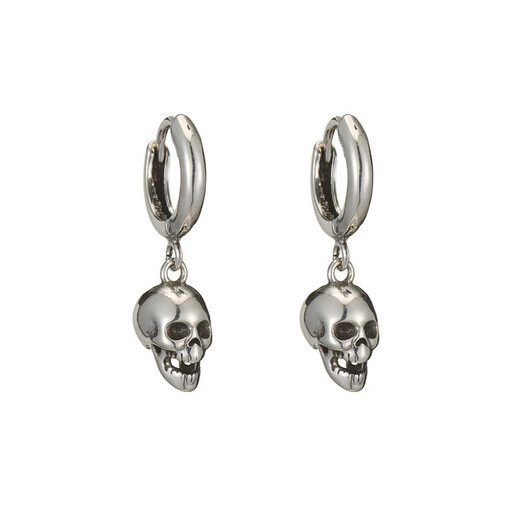 
Buckle European and American skull earrings for men and women in style, personalized retro new ear buckles niche design punk internet celebrity earrings ES755 skull earrings