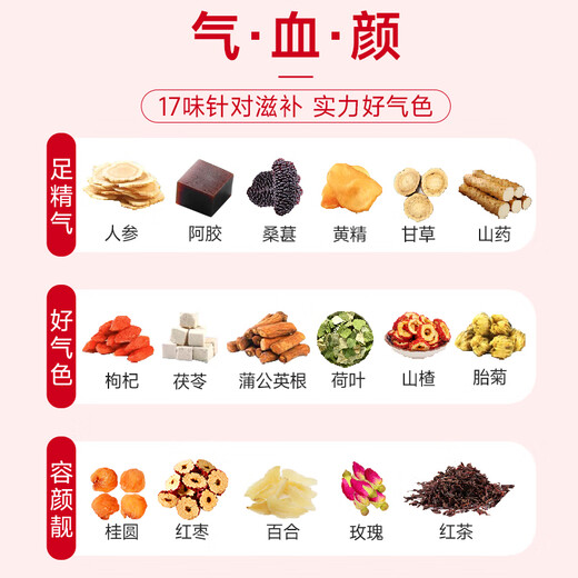 养益君阿胶女神茶225g（15罐）红枣桂圆枸杞茶女人气血养补茶送礼礼品
