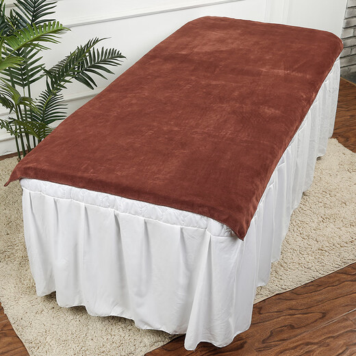 Shantou Lincun Beauty Salon Bath Towel Pure Cotton Beauty Bed Special Bed Making Large Towel with Hole Hole Health Center Massage Therapy Sheet Brown Medium Thick Without Hole 200x120cm