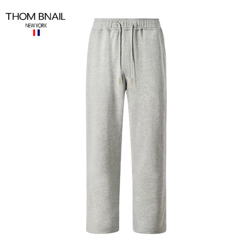 ThombnailTB American fashion brand solid color heavyweight straight sweatpants for men and women in autumn and winter loose drapey wide-leg sports and casual trousers light gray XL size 3 (150-170Jin Jin equals 0.5 kg)