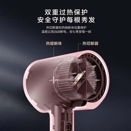 Midea Hair Dryer Home Portable Hair Dryer High Power Negative Ion Constant Temperature Hair Care Does Not Hurt Hair Hair Dryer Student Dormitory Hotel Available Holiday Birthday Gift 1600W Quick Drying 50 Million Negative Ions - Xiwu Powder