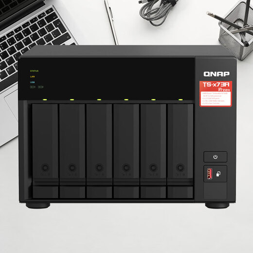 QNAP enterprise-class TS-673A 8G memory quad-core 2.2GHz dual 2.5GbE network storage NAS TS-673A+SG Cool Wolf 8T*6