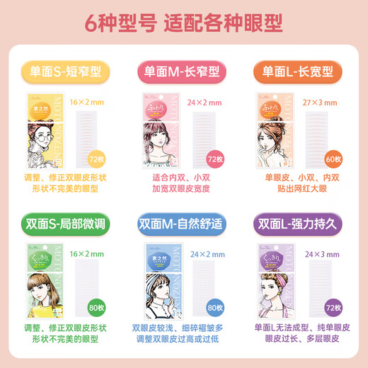 Su Zhiran double eyelid patch invisible natural lace skin color transparent and traceless double eye patch beautiful eye patch swollen eyelids for men and women eyelid patch double sided L 4 pieces 72 pieces package