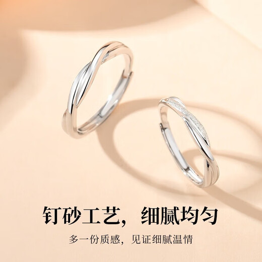 EothPT950 platinum Möbius ring couple ring for girls, a pair of rings for men, Valentine's Day birthday gift for girlfriend, a pair of PT950 platinum rings + certificate