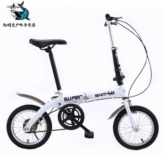 Pauline Pesery Light Luxury Brand Folding Bicycle Ultra-light Trunk Box Adult Cycling Bicycle Foldable Trunk Box 14-Inch Single-speed Low-profile Holding Brake White-A61 16-Inch