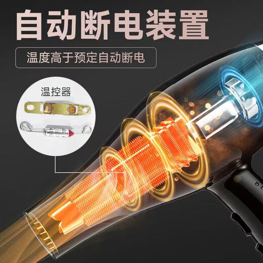AUX hair dryer high-power hair dryer household silent negative ion high-power non-damaging hair care hair salon dedicated high-wind hair dryer negative ion hair care flagship upgrade second generation 2000 watt blue light hair care + high-power quick drying