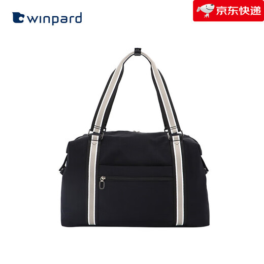 威豹（WINPARD）旅行袋短途大容量斜挎式轻便手提包时尚行李袋日韩风旅行包 黑色 大