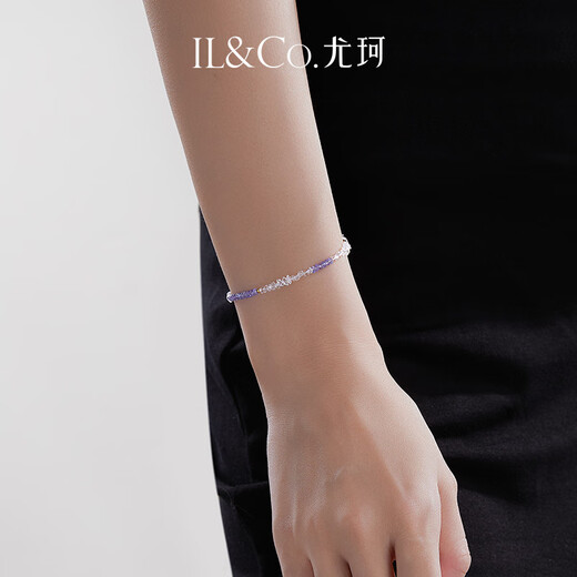 IL&CO Youke Wanlanying S925 silver tanzanite bracelet necklace mini jewelry beads new Chinese style versatile S925 silver tanzanite necklace