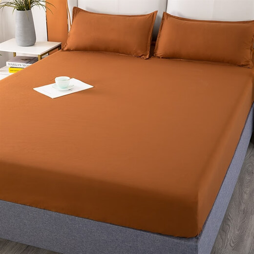 Yun-colored fitted sheet, bed cover, protective cover, mattress cover, single piece Simmons thickened non-slip all-inclusive thickened solid color fitted sheet without pilling 180cmx200cm