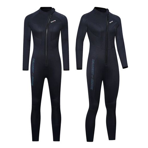 ZCCO New 5mm Diving Suit Men's Swimming Surfing Suit One-piece Thickened Diving Suit Women's Wear-Resistant Warm Diving Suit Black Men's S