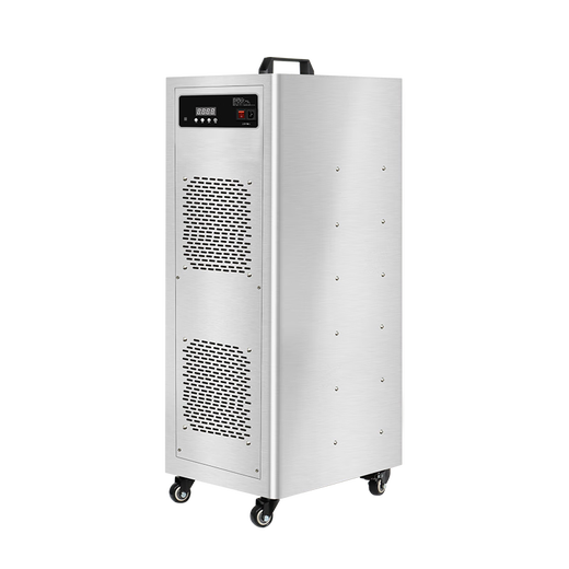 SUNCOOK Mobile Large Ozone Generator Industrial Food Factory Cold Storage Warehouse Breeding Farm Cosmetics Factory Garbage Room Laboratory School Hospital Sterilization, Deodorization and Disinfection Machine 20g/h Upgraded Powerful Model