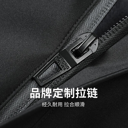 Dances with Wolves Windproof and Anti-wrinkle Hooded Jacket Men's Removable Hood 2026 Spring New Men's Casual Jacket 1025 Black 001-Fleece L (175)