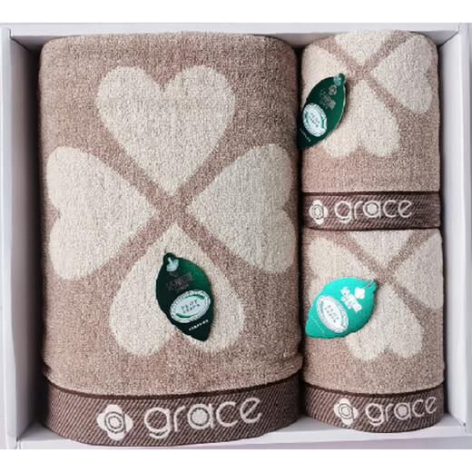 Jialiya Towel Gift Box Set Bath Towel Three-piece Gift Box Set