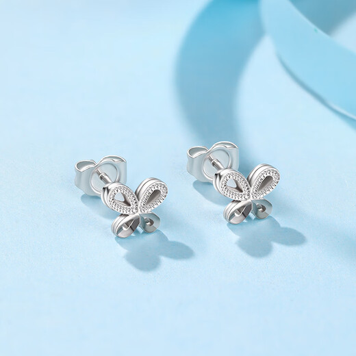 Liuguifu Jewelry Platinum Earrings Women's PT950 Butterfly Dream Earrings Earrings Birthday Gift 1.95g