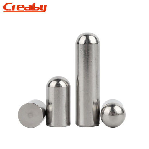 Creaby304 stainless steel pin solid cylindrical pin round head positioning pin shaft thimble optical shaft round rod M1x10 (50 pieces)