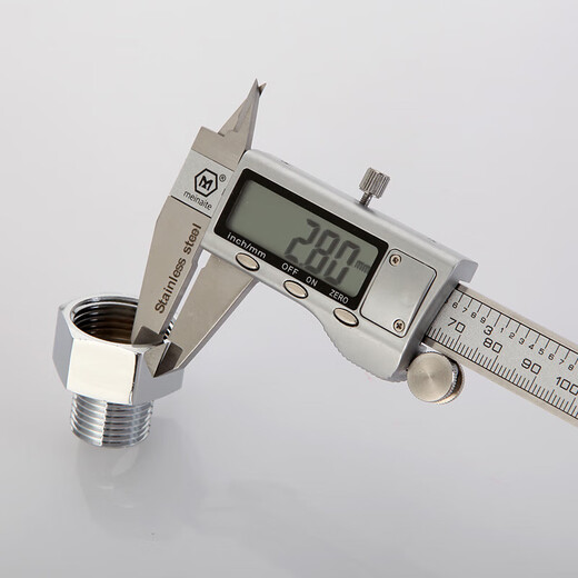 A beautiful thickened brass 4-point to 6-point conversion joint, water inlet pipe, variable diameter, large and small head, copper filler accessories, A2 6-point external tooth to 4-point internal tooth