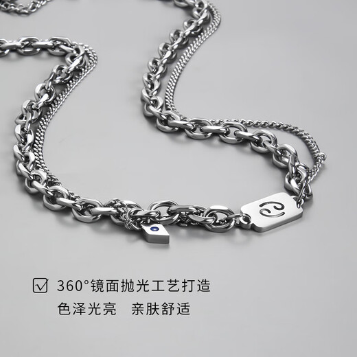 BJYL Twelve Constellation Necklace Men's Trendy Versatile High-end Boys' Clavicle Chain Niche Fashion Accessories Trendy Brand Pendant Order Remarks Constellation