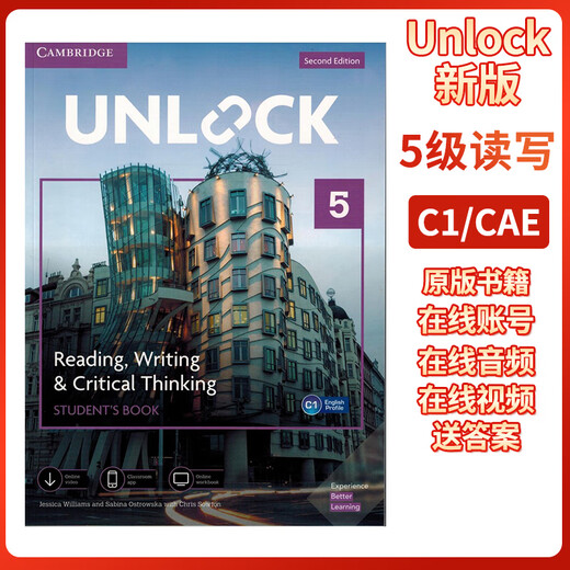 正版剑桥Unlock第二版听说读写 basic12345级别 学生书+在线账号自学教材中考英语 高考英语 阅读写作与批判思维 新版 全套 听说+读写 12本