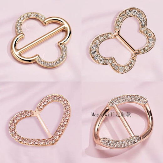 Mays Will silk scarf buckle T-shirt corner knotted buckle multi-functional scarf clip versatile women's clothing decorative accessories hoop ring buckle suitable for thin ribbon scarves