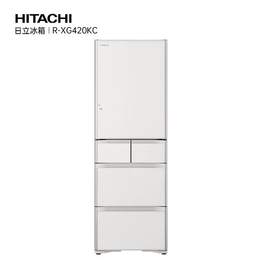 Hitachi (HITACHI) 401L multi-door refrigerator imported from Japan, small-sized classic vacuum preservation, automatic ice making, dormancy preservation, rapid refrigeration, crystal white R-XG420KC