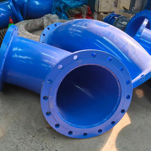 Customized double disc plastic coated 90 elbow, anti-corrosion double flange elbow welding, steel-to-plastic conversion, corrosion resistance, DN200 complete, carbon steel