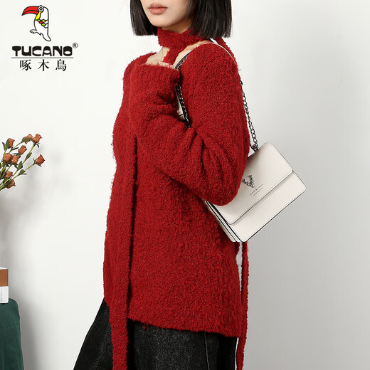 Woodpecker (TUCANO) bag women's 2025 cowhide chain small square bag single shoulder crossbody bag practical birthday gift for girlfriend