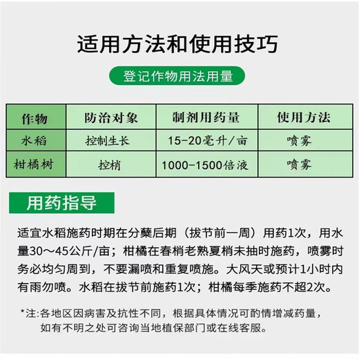 Jianpai Uniconazole pesticide, citrus and lychee shoot control flower promoter, control shoot growth hormone, control the growth of pepper, old drug dicloconazole 100g