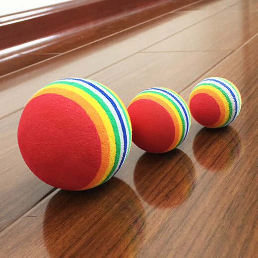 Mila Meow Rainbow Ball Cat Toy Pet Ball Cat Puppy Dog Kitten Puppy Self-Happiness Relief Cat Toy Ball Silent Ball Small Ball 3.5CM 10 pcs
