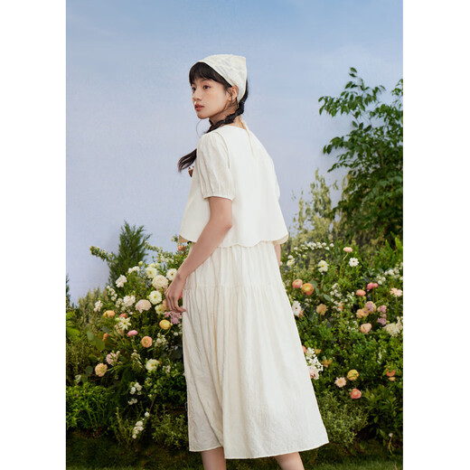 Zihan (ZIHAN) Zihan dress vest suit summer forest pastoral style embroidered mid-length skirt vest two-piece set embroidered midsole L