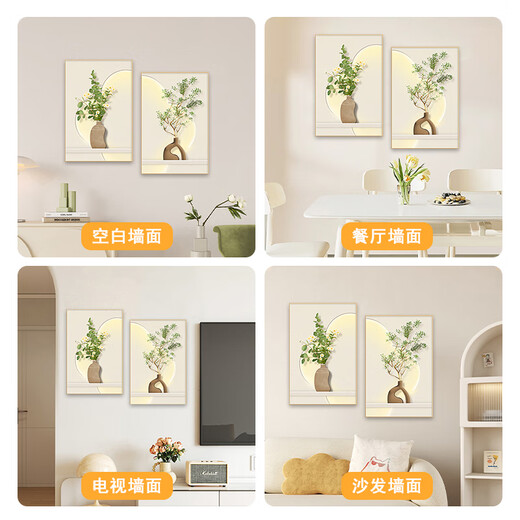 Mao Jiujiang modern minimalist restaurant decoration painting cream style dining table background wall hanging painting light luxury high-end dining room combination mural