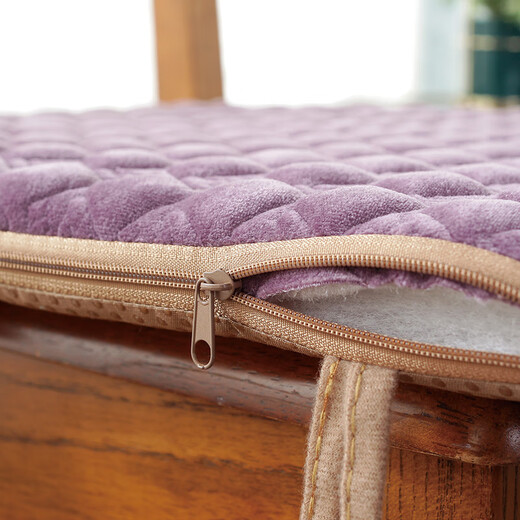 Frangomu cushion home dining chair cushion chair butt cushion winter thickened non-slip European dining table and chair cushion stool cover seat cushion Maple Leaf-Beige 43X45cm universal size single piece