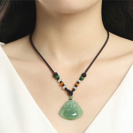 Fengxi Jewelry Natural Jade Jade Buddha Pendant Jade Pendant Women's Maitreya Buddha Jade Necklace Price Guarantee 11.11
